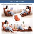thumbnail image 6 of FLOGUOR 14-Position Adjustable Floor Chair, Chaise Lounge Indoor, Folding Lazy Sofa with Armrests and a Pillow Padded Adults Gaming Chairs for Living Room, Bedroom Factory Price,8803 (Orange), 6 of 18