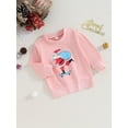 thumbnail image 3 of Wassery Baby Girls Christmas Sweatshirts Santa Claus Print Long Sleeve Pullover 6M 12M 18M 24M 3T Toddler Spring Autumn Loose Fit Tops Infant Christmas Clothes, 3 of 9