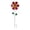 Red, variant on Diceymbol Orange Metal Flower Garden Stake With Green Leaves for Yard Patio Lawn 22.8 Inch