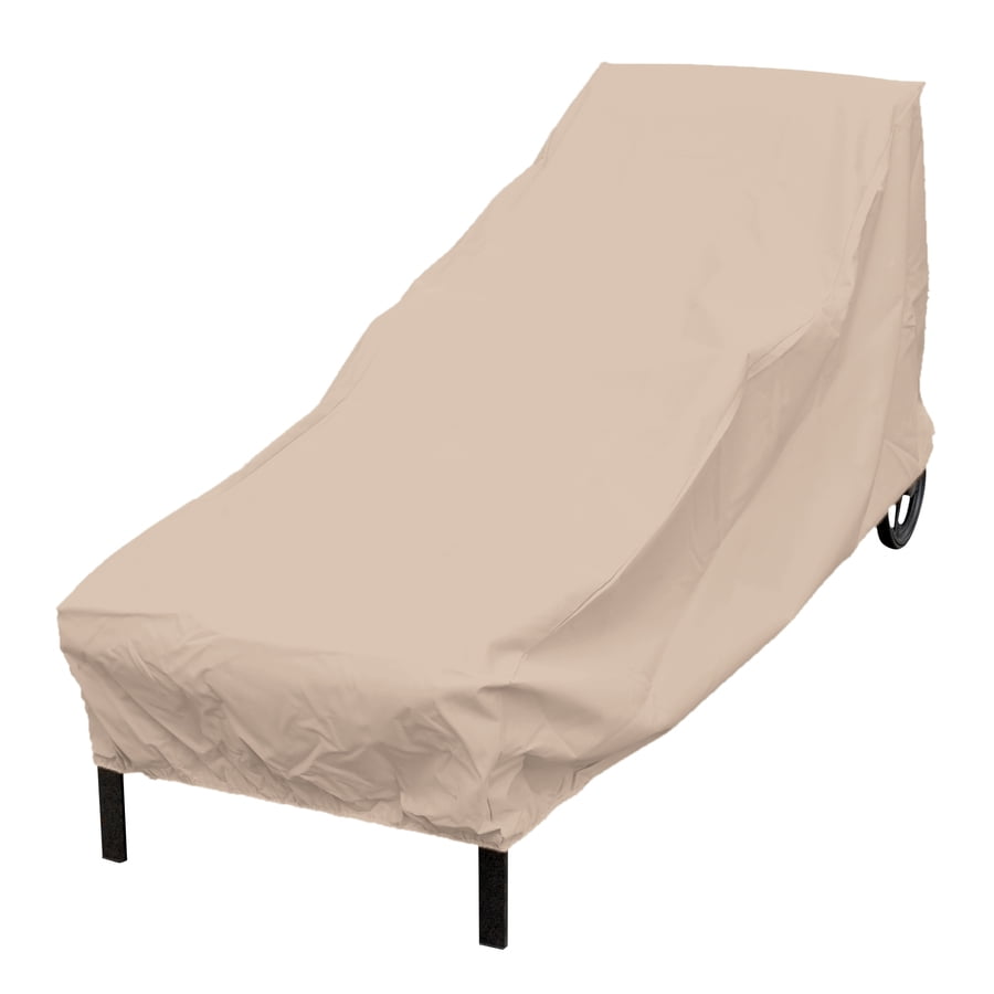Elemental Tan Polyester Weatherproof Chaise Lounge Cover Patio Chair