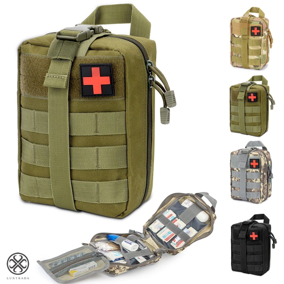 OD GREEN Molle Tactical EMT Medic First Aid Pouch Bag IFAK Utility Tool Carrier 