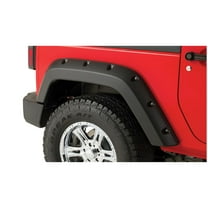 Bushwacker 07-18 Jeep Wrangler Pocket Style Flares 2pc Fits 2-Door Sport Utility Only - Black