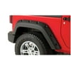 Bushwacker 07-18 Jeep Wrangler Pocket Style Flares 2pc Fits 2-Door Sport Utility Only - Black