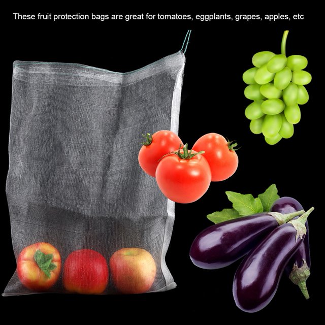Fruit Mesh Bags, 17.72x11.81in Fruit Protection Mesh Bag Garden Fruit Bags, For Eggplants Apples Grapes