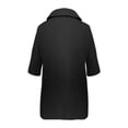 thumbnail image 6 of Womens Tops V Neck Lapel Solid Color Cotton Linen Loose Hooded Top T Shirt Short Sleeve T Shirt, 6 of 6