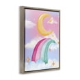 thumbnail image 4 of Moon Rainbow in Clouds Brown Framed Floater Canvas Wall Art, design by Jesse Keith, 4 of 10
