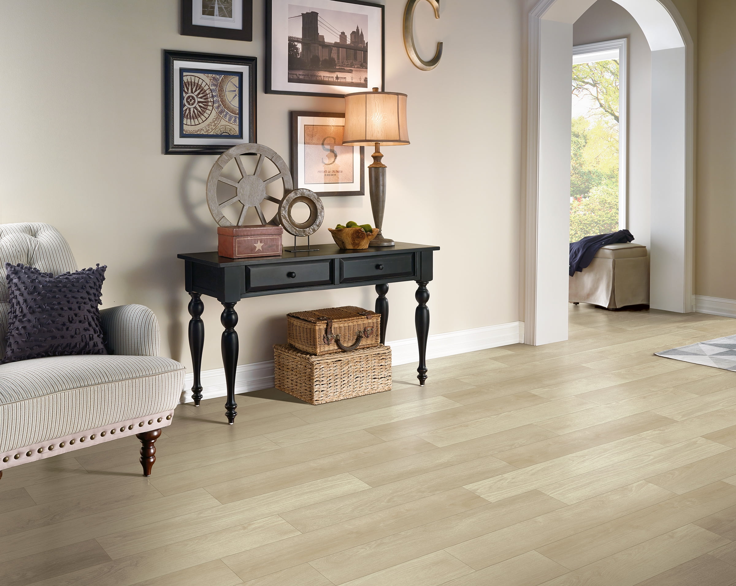 Armstrong Flooring - 7 x 48 SPC Rigid Core Luxury Vinyl Plank-Sandander Farms Light Bamboo (28.52 SF per carton)