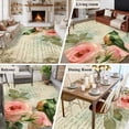 thumbnail image 5 of 6'x9' Area Rugs, Vintage Pink Floral Indoor Outdoor Area Rug for Living Room Bedroom, Birds Retro Mottled Middle Century Washable Bathroom Rugs Kitchen Floor Carpet Mats Home Decor Aesthetic, 5 of 8