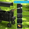 thumbnail image 6 of TABU Stroller Wagon for 2 Kids,2 Seater Stroller Wagon with Adjustable Handles,5-Point Harnesses,Black, 6 of 7