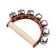 thumbnail image 1 of Campanilla Handbell Hand Bells con 7pcs Jingle Bells Mango de madera Instrumento musical de juguete para clase de música Tomshoo Campanilla, 1 of 6