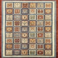 thumbnail image 1 of Ahgly Company Indoor Square Abstract Chestnut Brown Abstract Area Rugs, 3' Square, 1 of 6