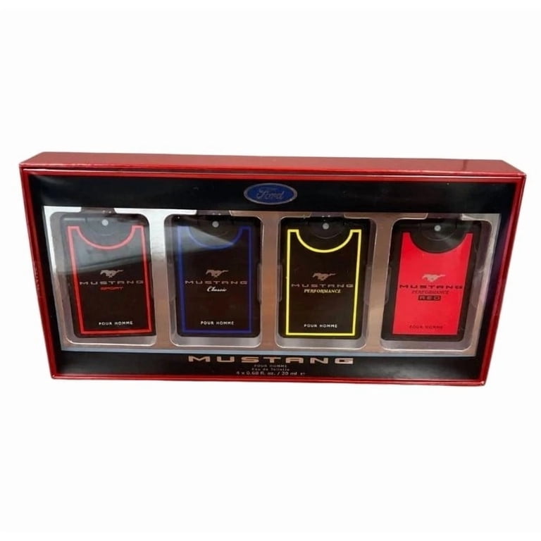 Ford Mustang Men's Eau De Toilette Spray Cologne Gift Set - 4 x