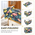 thumbnail image 2 of Yayeee Collapsible Cube Storage Bin with Lid Fabric Closet Decorative Basket with Handles, Pink Floral Flamingo, 2 of 7