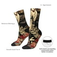 thumbnail image 4 of Rocae Gothic Eastern Floral Skull for Adult Socks Casual Athletic Stretchy Loose Socks for Women Men Non-Slip Middle Tube Socks, 4 of 6