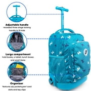 J World Boys and Girls Sunny 17 Kids Rolling Backpack for School and Travel, Puppy