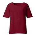 thumbnail image 4 of TSADFHJI Chemises pour Femmes Pack Blouse Ample à Manches Longues 1/2 Hauts Chemise Décontractée à Manches Courtes m Rouge, 4 of 5