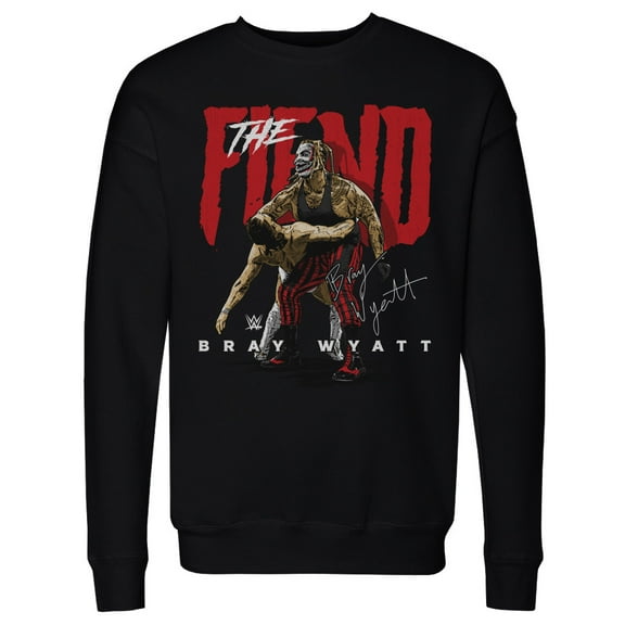 Men's 500 Level Black Bray Wyatt The Fiend Crewneck Pullover Sweatshirt
