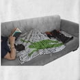 thumbnail image 6 of Urban Graffiti Soft Flannel Fleece Throw Blanket, Rainbow Contoured Bulls Eye Pattern with a Green Man Silhouette Splashes, Cozy Plush for Indoor and Outdoor Use, 50" x 70", Multicolor, by Ambesonne, 6 of 6