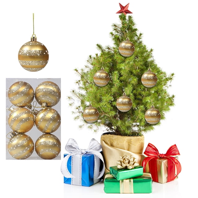 Clearance! 6PCS Christmas Tree Ball Bauble Hanging Home Party Ornament Decor 6CM