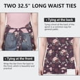thumbnail image 6 of Pioneer Flower Floral Print Pattern Apron for Women and Men, Cotton Linen Waterproof with Pockets, Adjustable, 33x27 Inch for Kitchen, Gardening, BBQ, Salon, 6 of 6