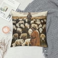 thumbnail image 2 of Orinice Sheep Cows Graphic Decorative Cushion Throw Pillow Cover for Home Couch Living Room Bed Sofa 1PC Soft and Durable 20x20in, 2 of 5