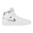thumbnail image 2 of Mens Air Jordan 1 Mid White Metallic Silver 554724-105, 2 of 5