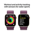 thumbnail image 4 of Apple Watch Series 10 GPS 46mm Rose Gold Aluminium Case with Plum Sport Loop, 4 of 10