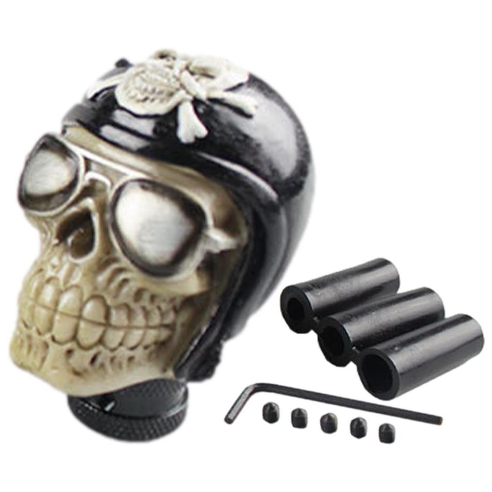 Tohuu Skull Head Gear Shift Knob Realistic Resin Skull Gear Shift Head