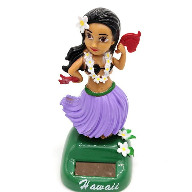 Solar Powered Hawaiian Hula Girl Bobble Shaking Head Doll Dancing