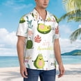 thumbnail image 5 of Bixox Men's Hawaiian Shirts Men's Happy Avocado Print Short-Sleeve Shirt-3X-Large, 5 of 8