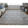 thumbnail image 6 of HomeRoots 514472 12 x 15 ft. Blue & Red Floral Power Loom Stain Resistant Rectangle Area Rug, 6 of 8