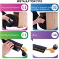 thumbnail image 4 of Cubierta para cables de piso de 3 m, cubierta resistente de PVC para cables de piso, cubierta para cables que protege los cables y evita que se vuelquen en el hogar., 4 of 4