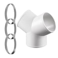 thumbnail image 1 of Conector Y de ventilación de secador de de conducto, accesorios de accesorios de ventilación, divisor de conducto para ventilador de escape de de ventilación de 97 cm Macarena conector de ventilación de la secadora, 1 of 8