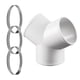 thumbnail image 1 of Conector de manguera de conducto para secadora, divisor de conductos, accesorios de ventilación, adaptador de manguera de 3 vías 97 cm, 1 of 9