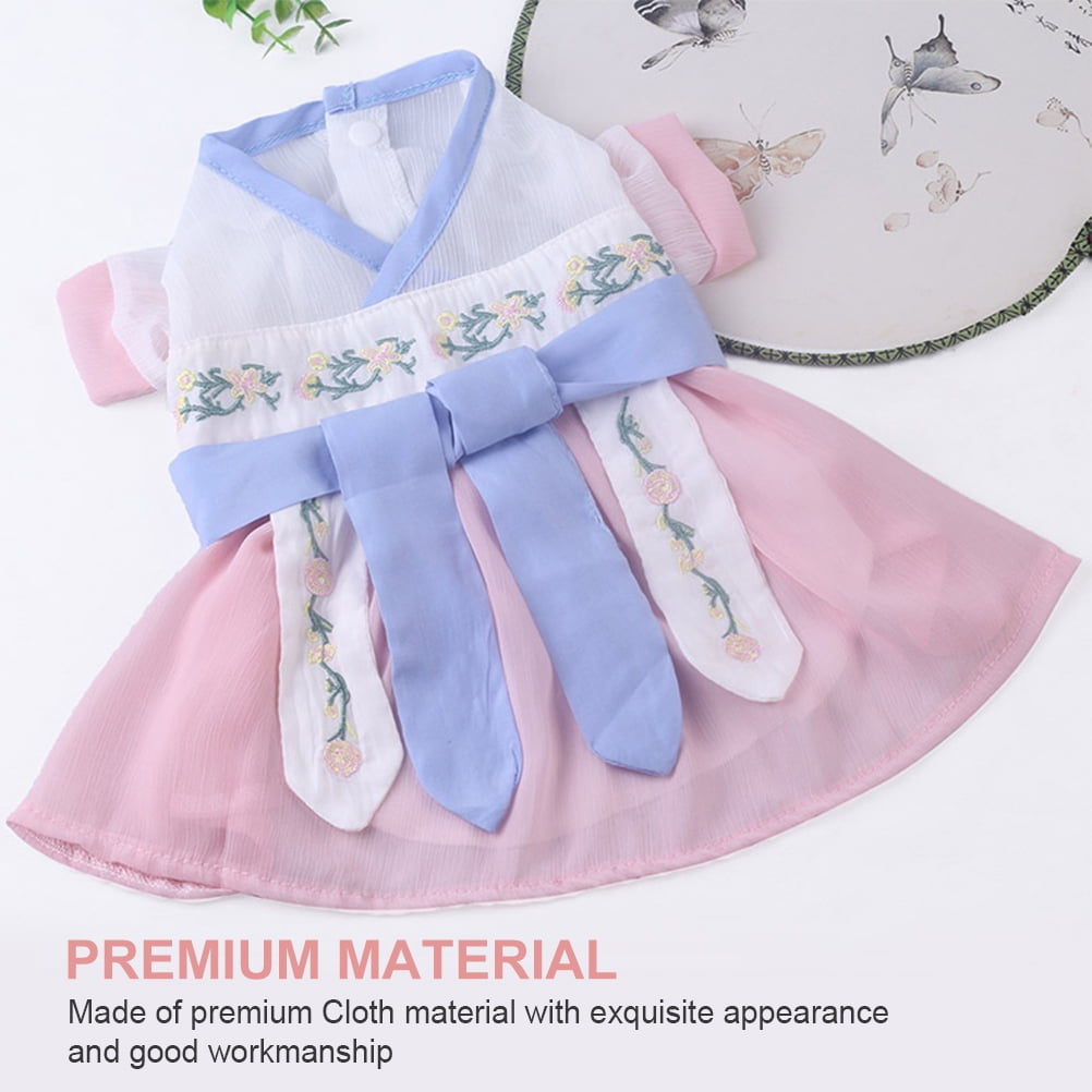 GAXIRE XL Size Breathable Comfortable Pet Dog Cat Traditional Chinese Skirt Dress Set