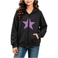thumbnail image 7 of Vmberlty Kids Zip Up Hoodies Girl's Winter Small Print Fleece Lined Long Sleeve Hooded Zipper Sweatshirt Coats for 5-14 Years, 7 of 7