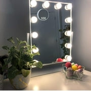 Vanity Makeup Mirror with 12 Bulbs, White