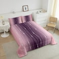 thumbnail image 3 of Pink and Purple Bedding Set Queen for Women Watercolor Gradient Comforter Set, Geometric Abstract Duvet Insert Wave Stripe Quilt Comforter, Modern Aesthetic Bedding Comforters & Sets, 3 of 5