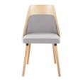 thumbnail image 4 of LumiSource Natural Wood, Grey Fabric Anabelle Chair (Set of 2), 4 of 8
