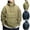 1 Khaki, variant on Mens Work Hoodies 1/4 Snap Front Hooded Sweatshirt for Men Adult Solid Color Jumpers with Zip Pockets Vintage Long Sleeved Pullover Trendy Autumn Winter Jacket