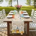 thumbnail image 4 of Table Runners 70 Inches Long Dress Scarves, White Daisy Farmhouse Coffee/Dining/Kitchen Table Decor, Holiday Table Runner, Spring Floral Bees Elegant Pastoral Botanical 13x70 Inch, 4 of 9