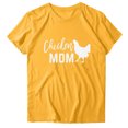 thumbnail image 3 of Gibobby Playera Manga Corta para Mujer Mujeres Casual Impresión Mangas Cuello Redondo Camiseta Suelta Blusa Tops(Amarillo,G), 3 of 4