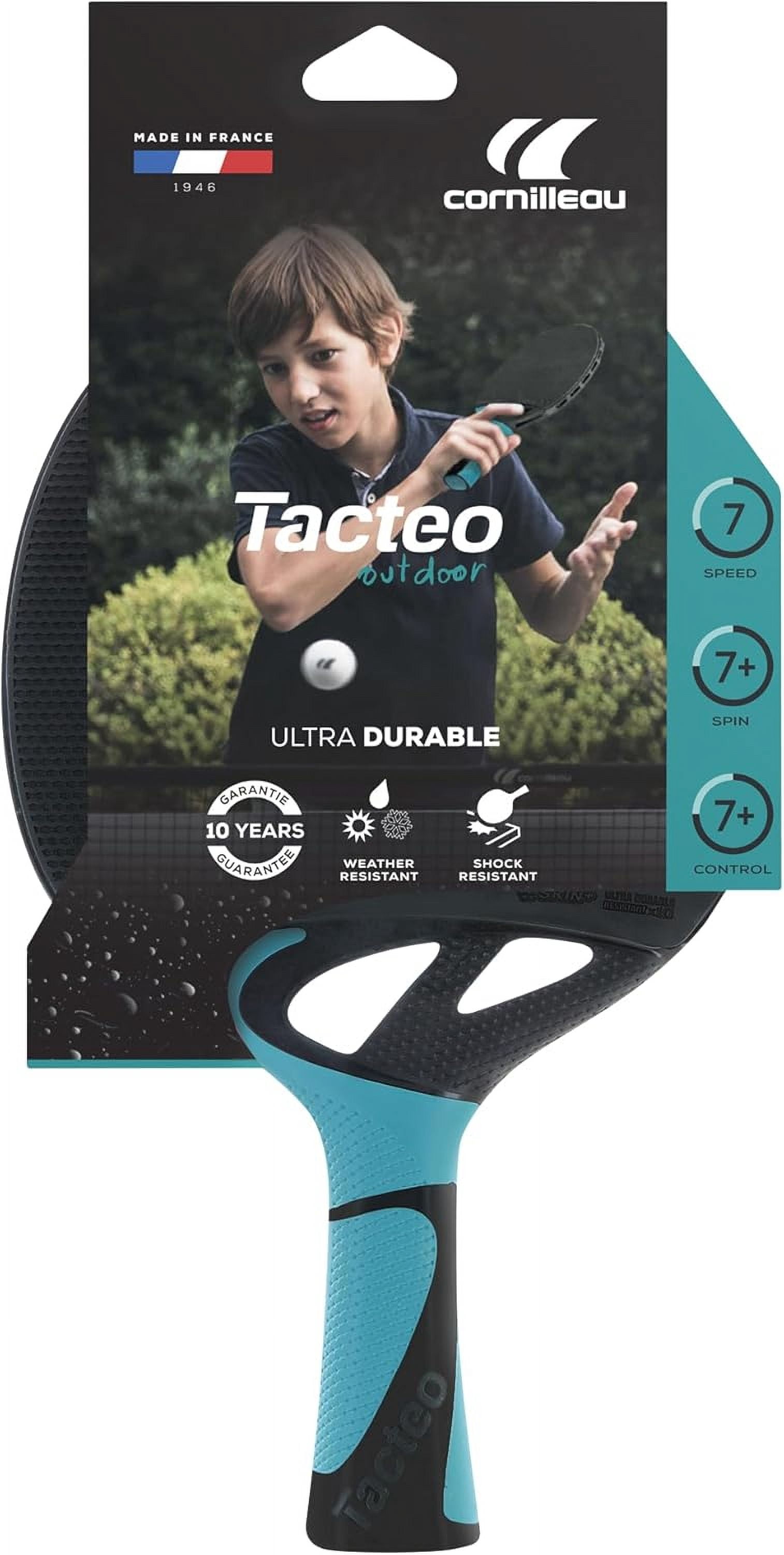 CORNILLEAU - Heavy Duty Outdoor Table Tennis Rackets - Tacteo Blue