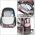 thumbnail image 4 of Pioneer Flower Floral Print Pattern 17" School Backpacks for Teens,Waterproof Oxford Fabric,S-Shape Padded Straps for School,Travel,Hiking,Camping, 4 of 4