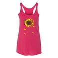 thumbnail image 2 of You Are My Sunshine Skull And Sunflower Inspirational/Christian Tri-Blend Racerback Tank Top, Shocking Pink, Small, 2 of 3