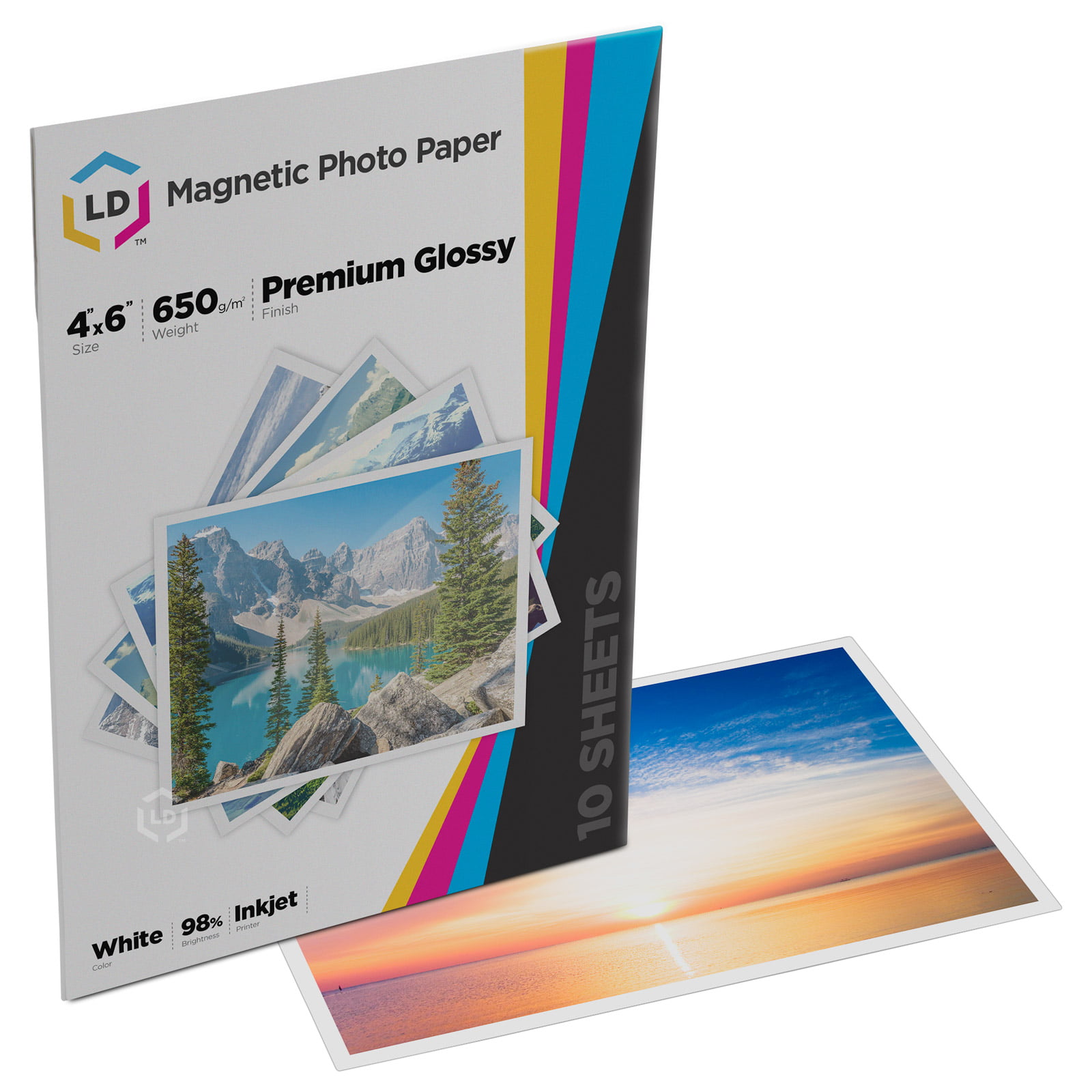 12 Sheets 8.5x11 Magnetic Printable Glossy Inkjet Printer Photo Paper Adhesive 