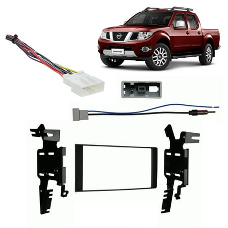 - Fits Nissan Frontier 13-14 Double DIN Stereo Harness Radio Install Dash Kit