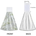thumbnail image 4 of SKYSONIC 2 Pcs Hanging Hand Towels, Soft Absorbent Flower White Towel for Kitchen Bathroom, 12"x17", 4 of 7