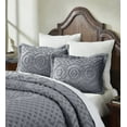 thumbnail image 5 of Better Trends Chenille Bedspread For King Size Bed 100% Cotton Medallion Design Lightweight Bedspread for all Season 120" x 110" Heirloom Collection (Gray), 5 of 5