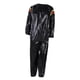 thumbnail image 5 of Traje de sauna para fitness, traje de sudoración, pantalones deportivos unisex para pérdida de peso, camisa para correr S Negro, 5 of 9